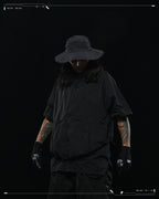 SS23 / 13 — T23-072 All-in-one Vest Shirt (Black)