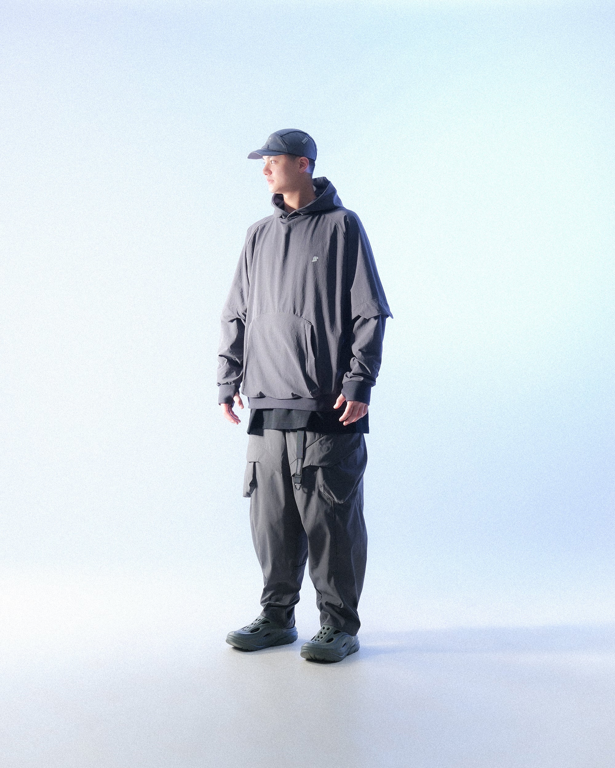 S1 A24-H-01 PixelPulse Visor Hoodies (Grey)