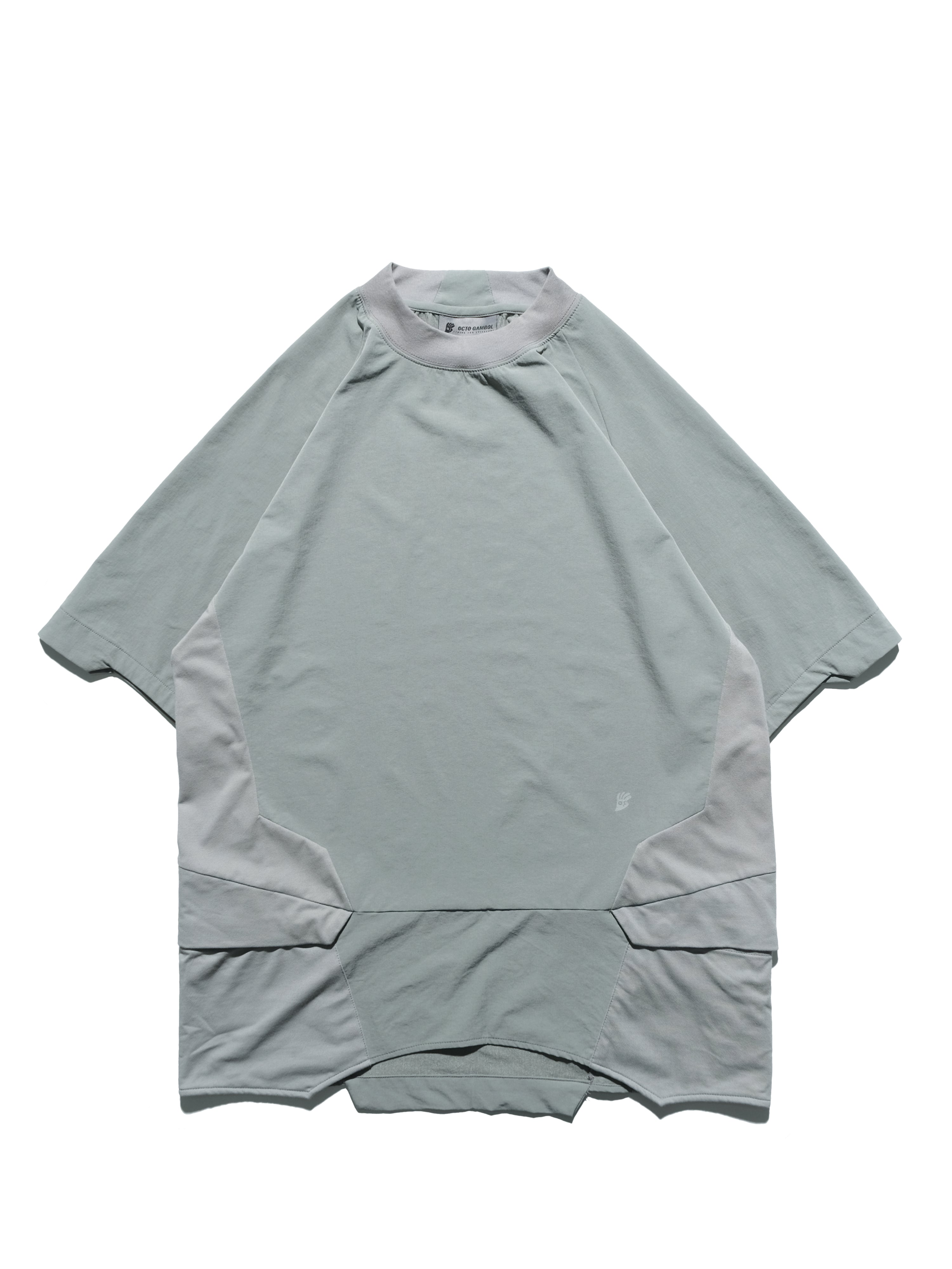 S24  / 03 —  T-01  Irregular Polygon Visor T-shirt  (Seal Grey)