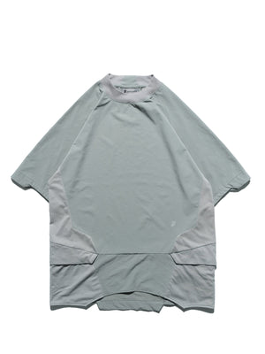 S24  / 03 —  T-01  Irregular Polygon Visor T-shirt  (Seal Grey)