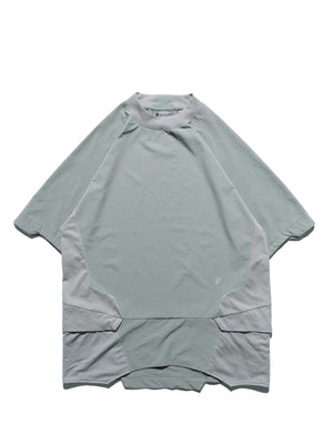 S24  / 03 —  T-01  Irregular Polygon Visor T-shirt  (Seal Grey)