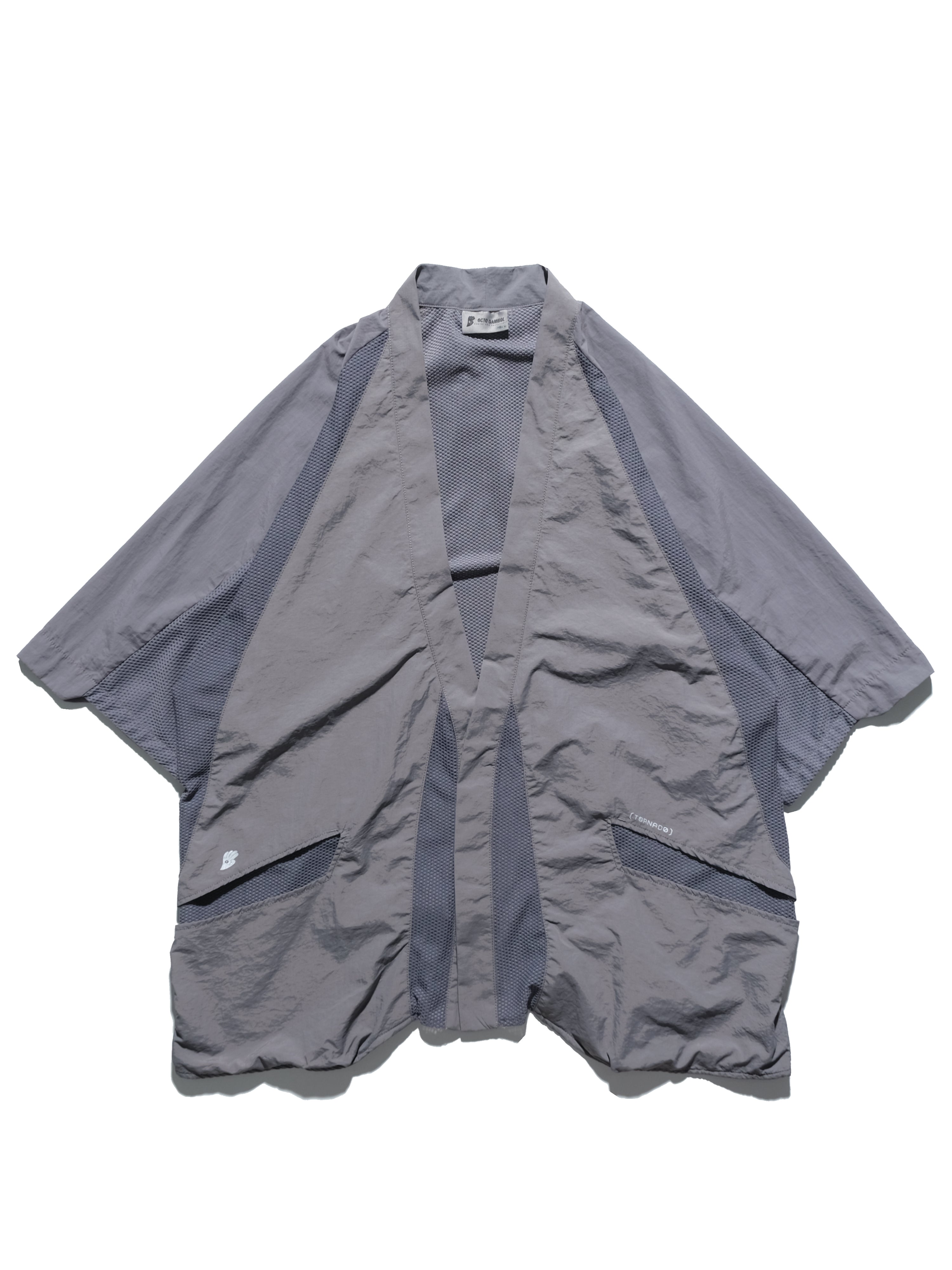S24  / 08 —  O-02  Double Splicing Tornado Kimono (Steel Grey)