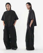 S26-SD1-P / Layered Wide Pants (Black)