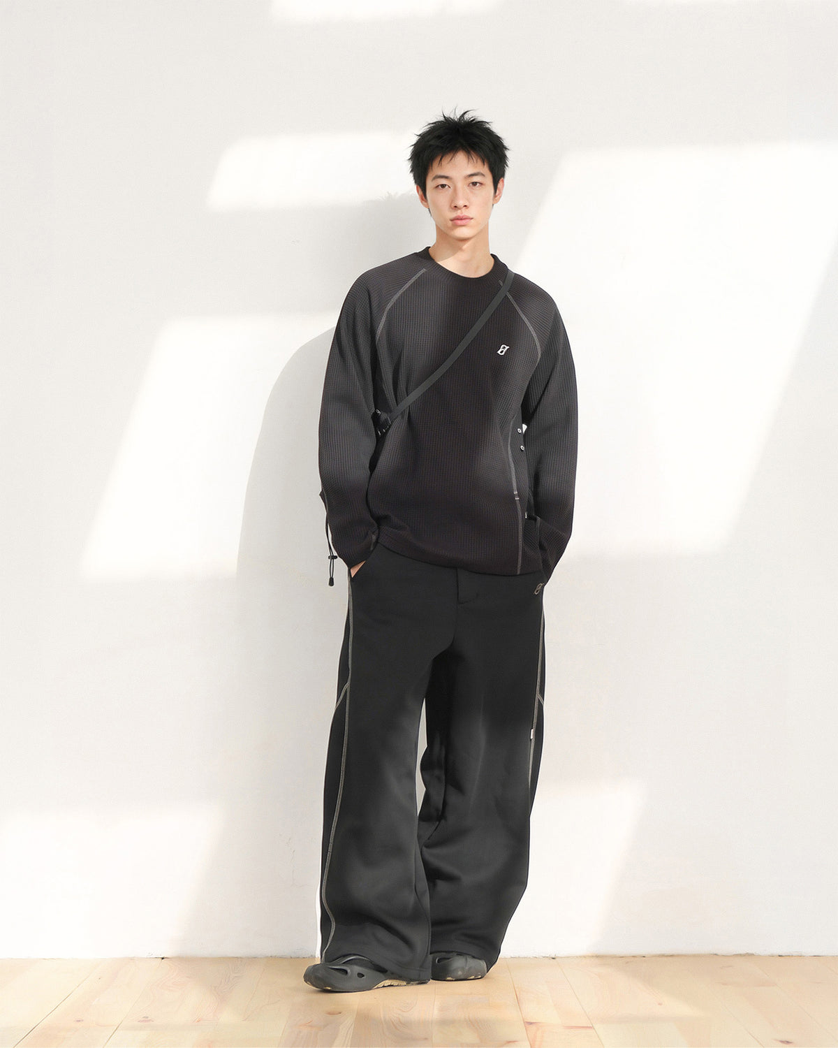 A26-PR-T /Waffle Arc L-Tee (Black)