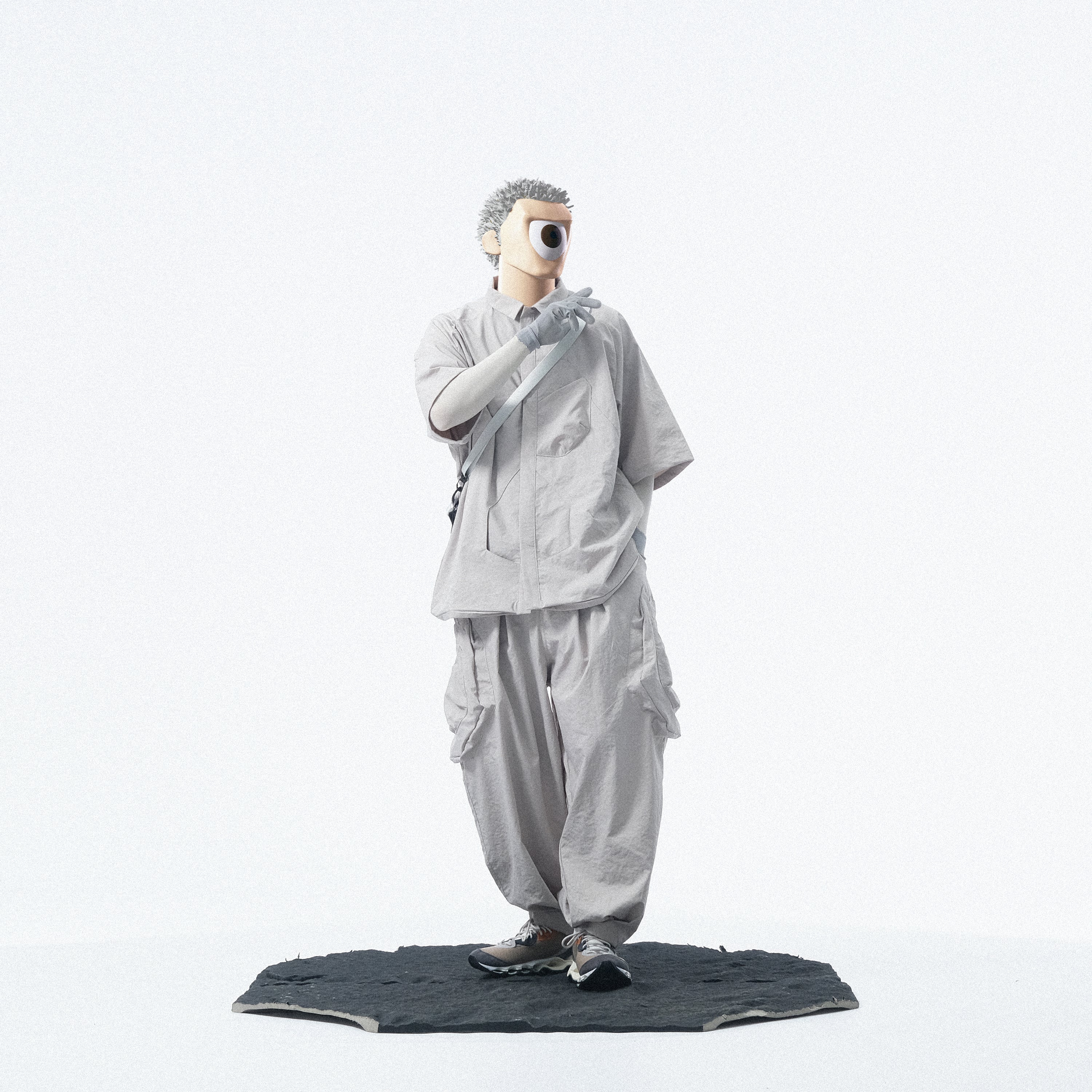 Capsule 02 / CSP-117 Drill Orb Pants  (Light Grey)