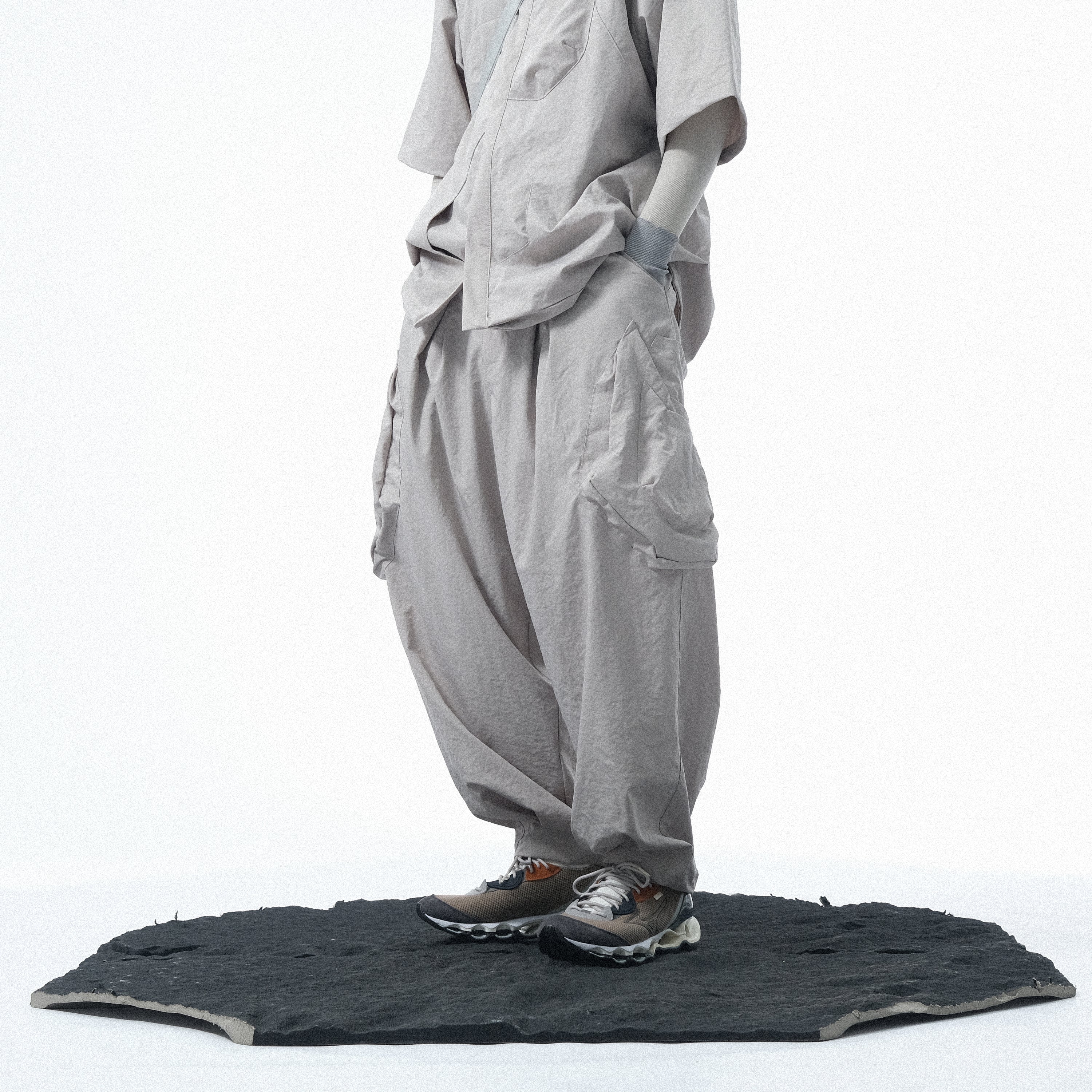 Capsule 02 / CSP-117 Drill Orb Pants  (Light Grey)