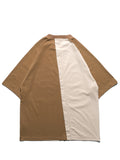 S24  / C-04-T   Dual Stitching Oversized T-shirt  (Brown)