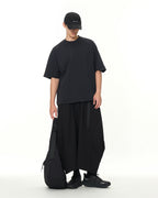S26-PR-P2 / Light Grid Barrel Pants (Black)