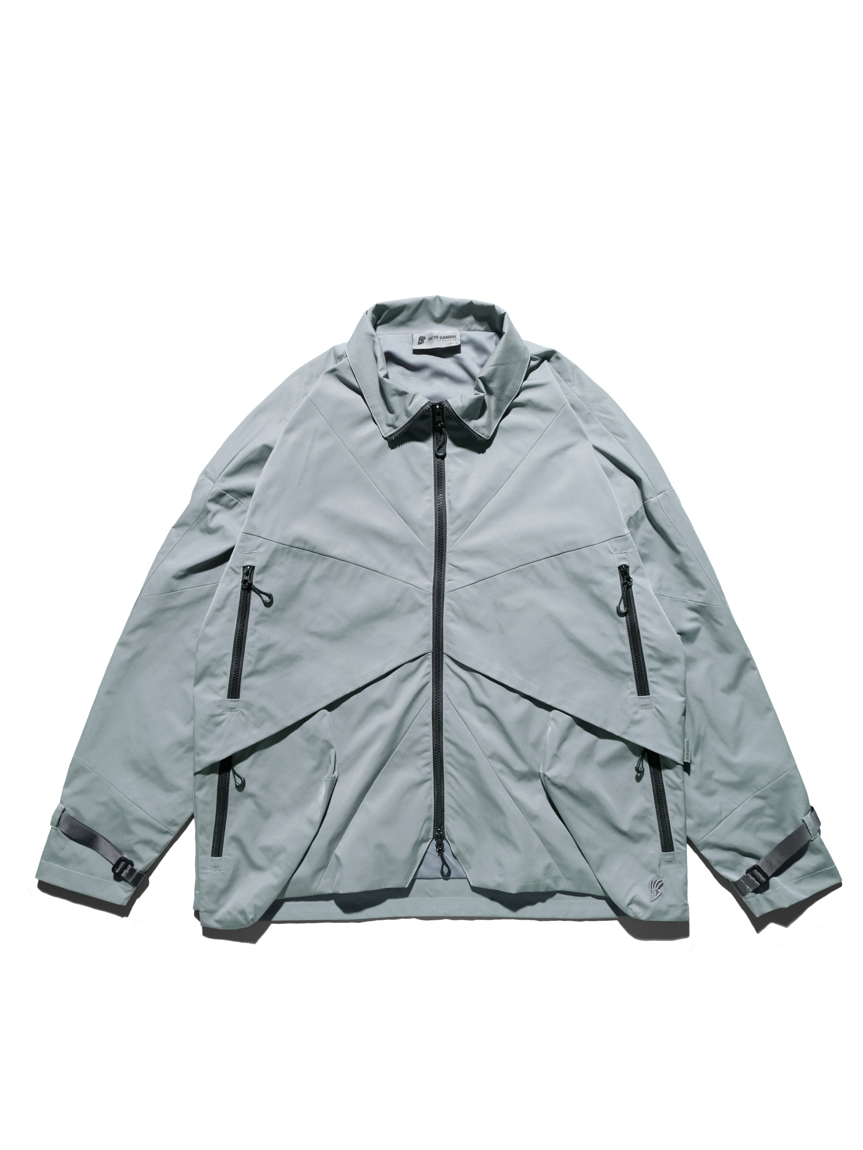 AW23 / 06 —J23-027  Trapezoidal Visor Coach Jacket (Sage Green)