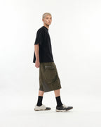 S26-SD2-S / Residual Curve Shorts (B-Olive)