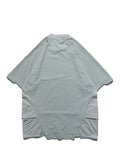 S24  / 03 —  T-01  Irregular Polygon Visor T-shirt  (Seal Grey)