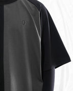 S24  / C-04-T   Dual Stitching Oversized T-shirt  (Black)