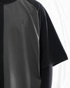 S24  / C-04-T   Dual Stitching Oversized T-shirt  (Black)