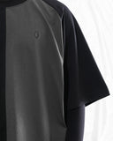 S24  / C-04-T   Dual Stitching Oversized T-shirt  (Black)