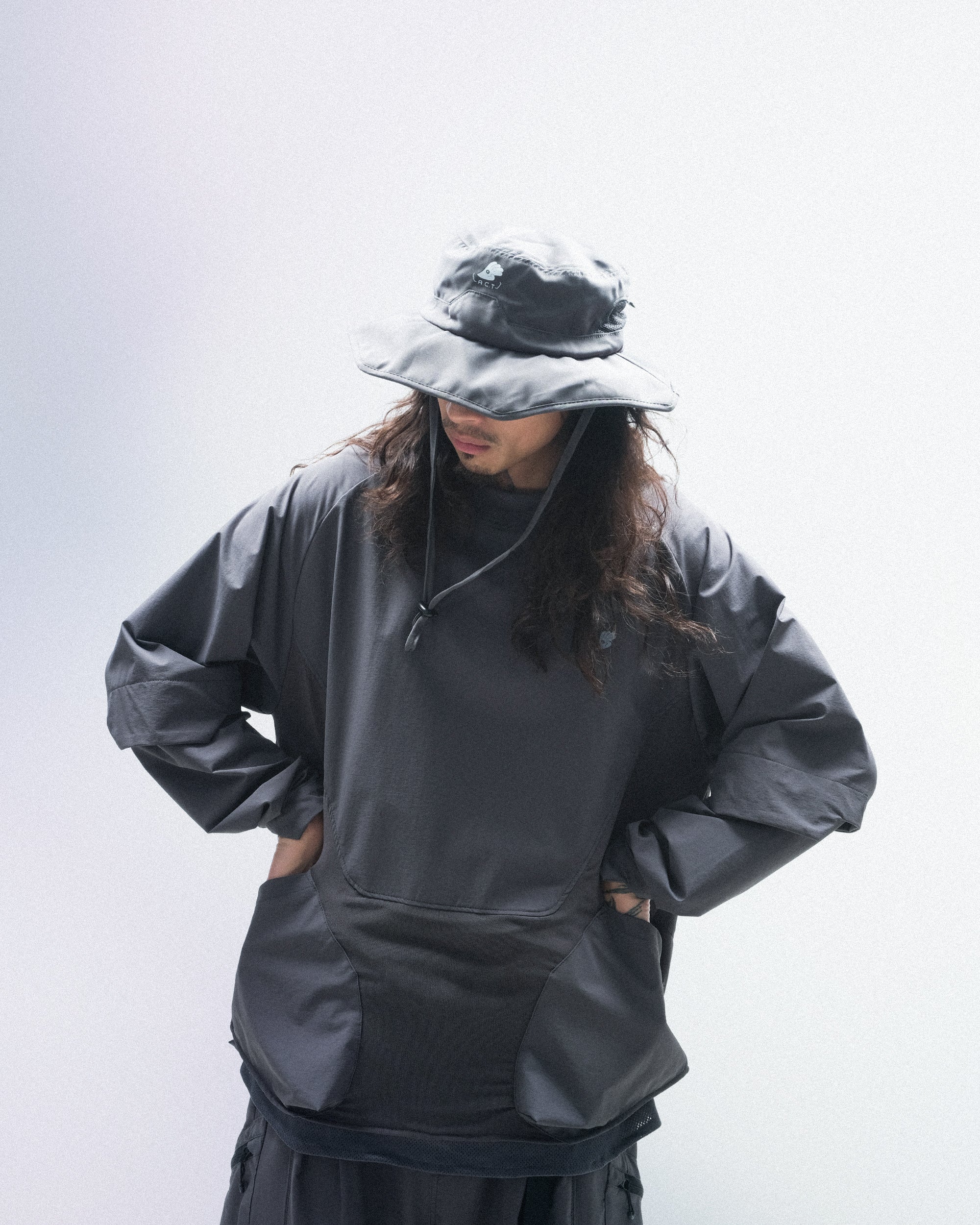PRE-A24-PS-T1  Hierarchical Tornado Long Sleeves T-shirt (Shadow Grey)