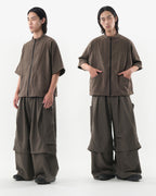 S26-SD1-P / Layered Wide Pants (Brown)