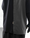 S24  / C-04-T   Dual Stitching Oversized T-shirt  (Black)