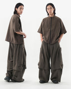 S26-SD1-P / Layered Wide Pants (Brown)