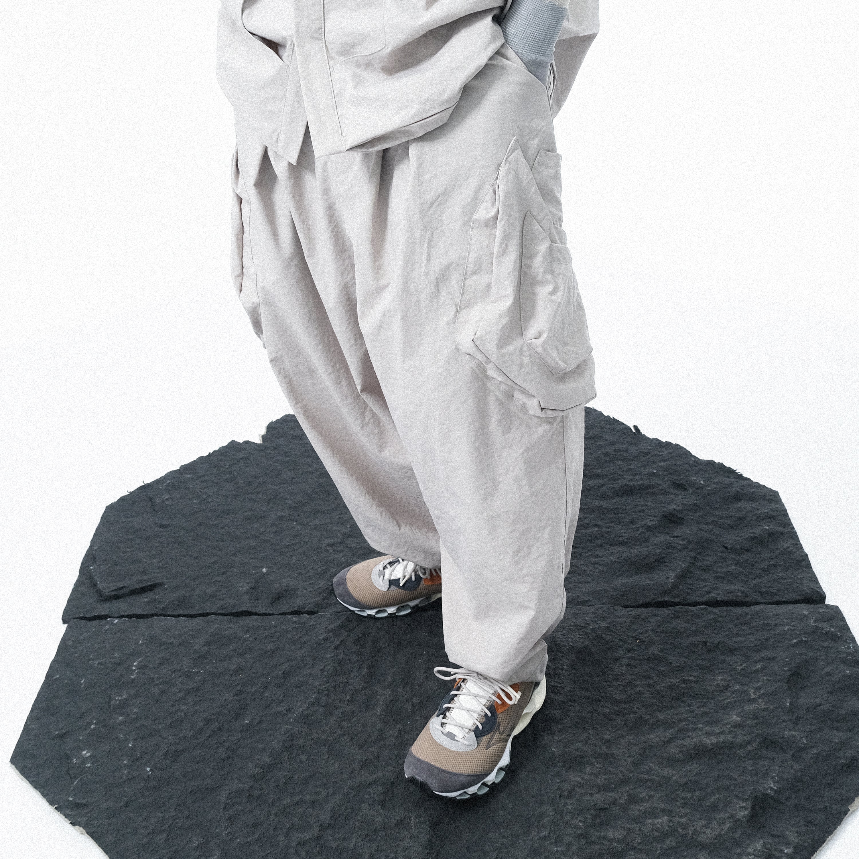 Capsule 02 / CSP-117 Drill Orb Pants  (Light Grey)
