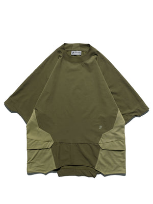 S24  / 03 —  T-01  Irregular Polygon Visor T-shirt  (Golden Brown)