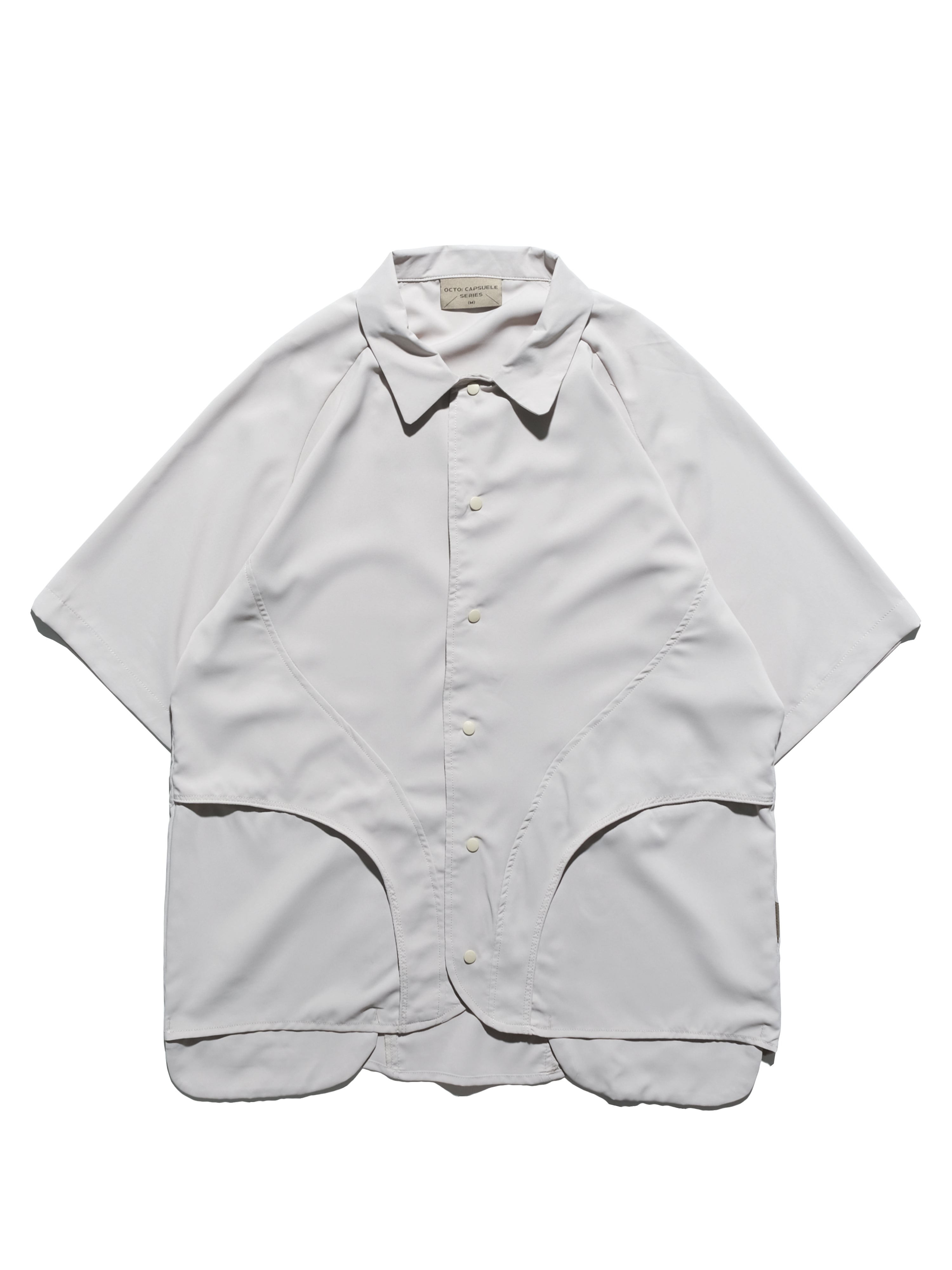 S24  / C-02-ST  ROAM Curved Bowling Shirt  (Stone Khaki)