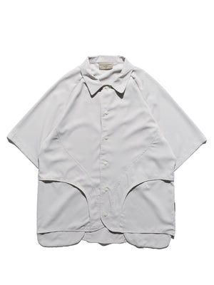 S24  / C-02-ST  ROAM Curved Bowling Shirt  (Stone Khaki)