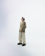 PRE-A24-PS-P1  Linear Vertical Sukkiri Pants(Beige Khaki)