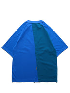 S24  / C-04-T   Dual Stitching Oversized T-shirt  (Aegean Blue)