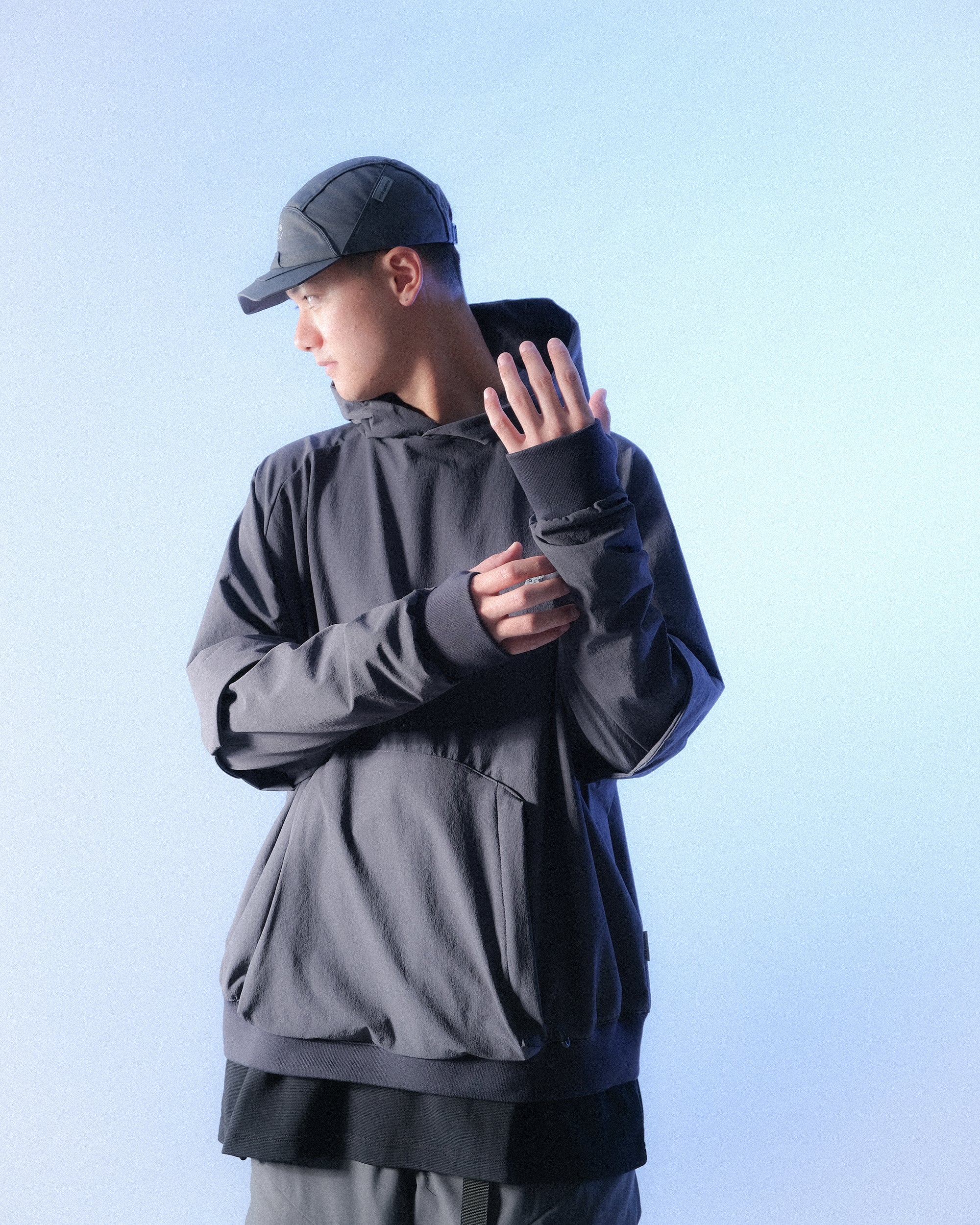 S1 A24-H-01 PixelPulse Visor Hoodies (Grey)