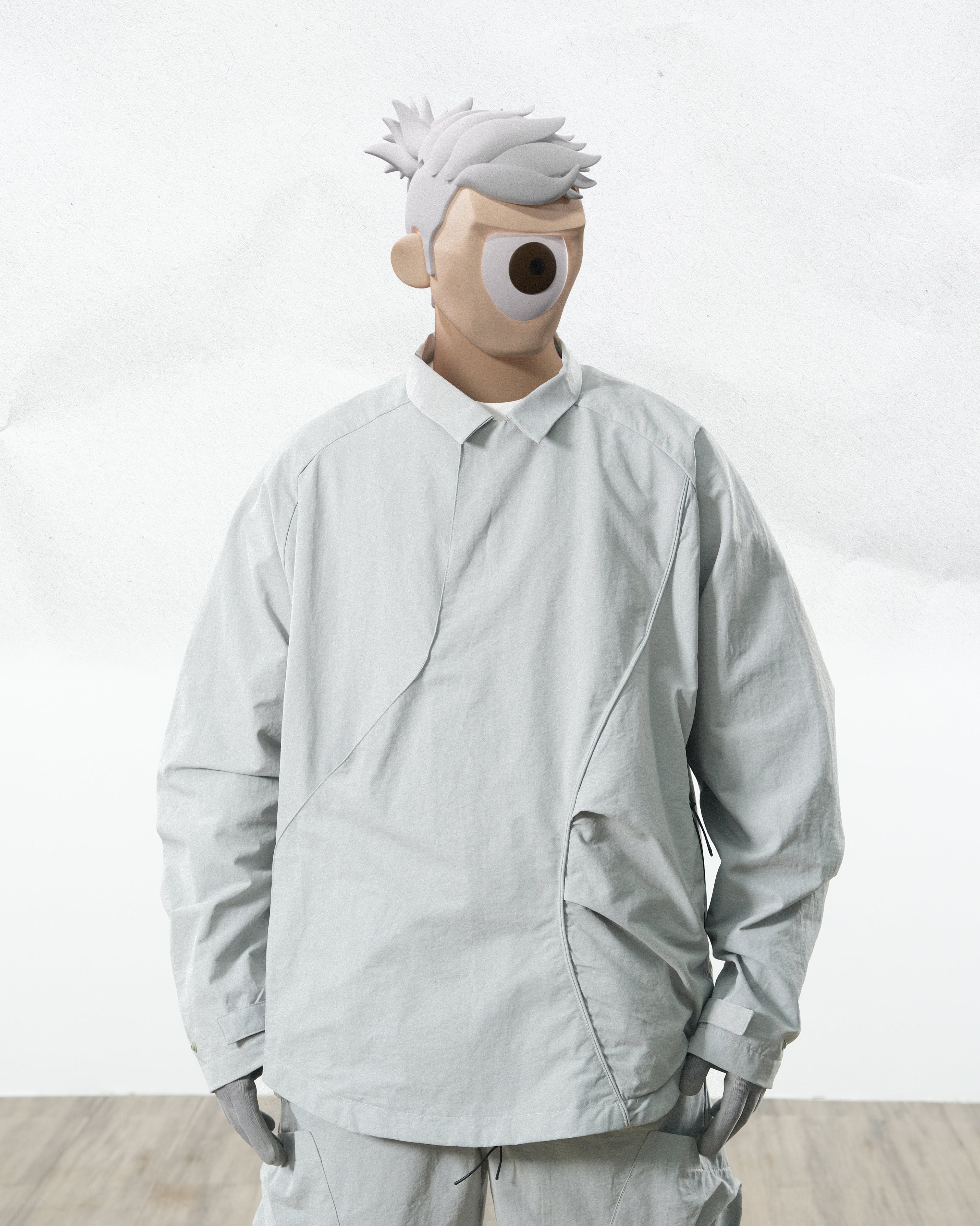 Capsule 01 / CST-121 ARC Diagonal Shirt  (Bright Grey)