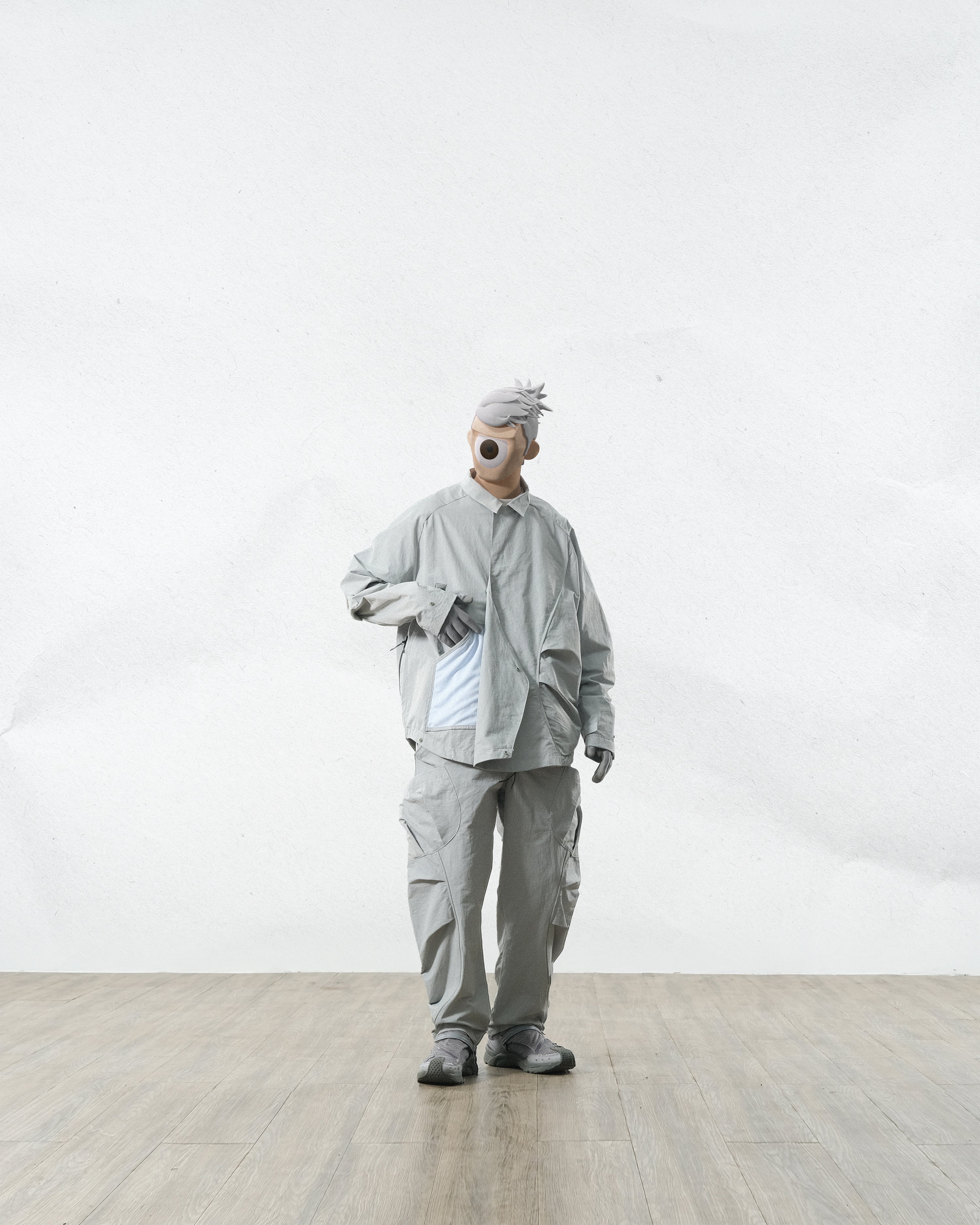 Capsule 01 / CST-121 ARC Diagonal Shirt  (Bright Grey)