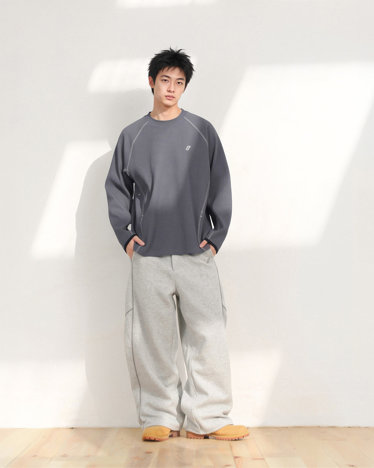 A26-PR-T /Waffle Arc L-Tee (D-Grey)