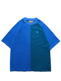 S24  / C-04-T   Dual Stitching Oversized T-shirt  (Aegean Blue)