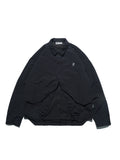 AW23 / 01 — T23-073  Trapezoidal Stereo Visor Shirt (Black)