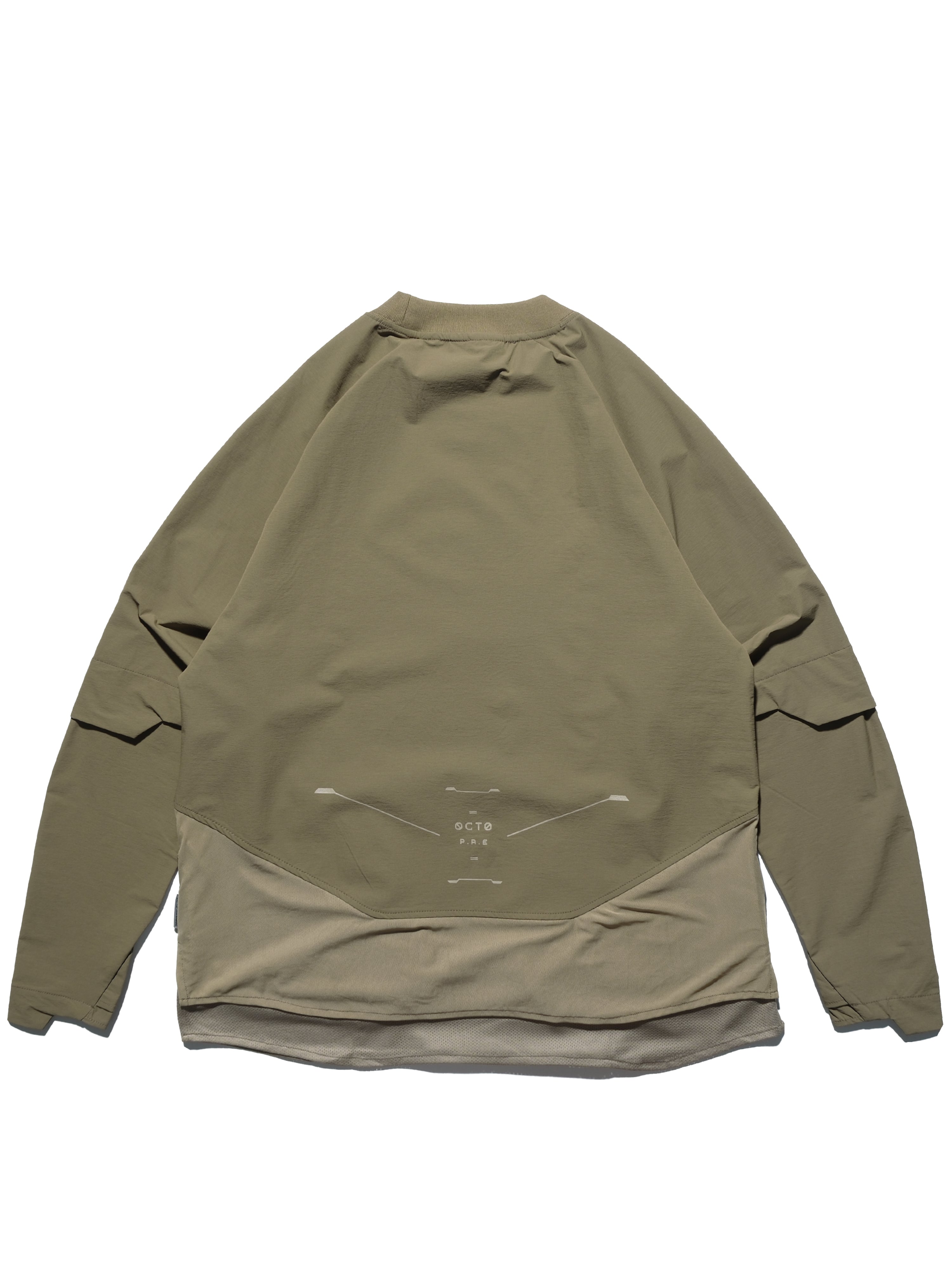 PRE-A24-PS-T1   Hierarchical Tornado Long Sleeves T-shirt (Beige Green)