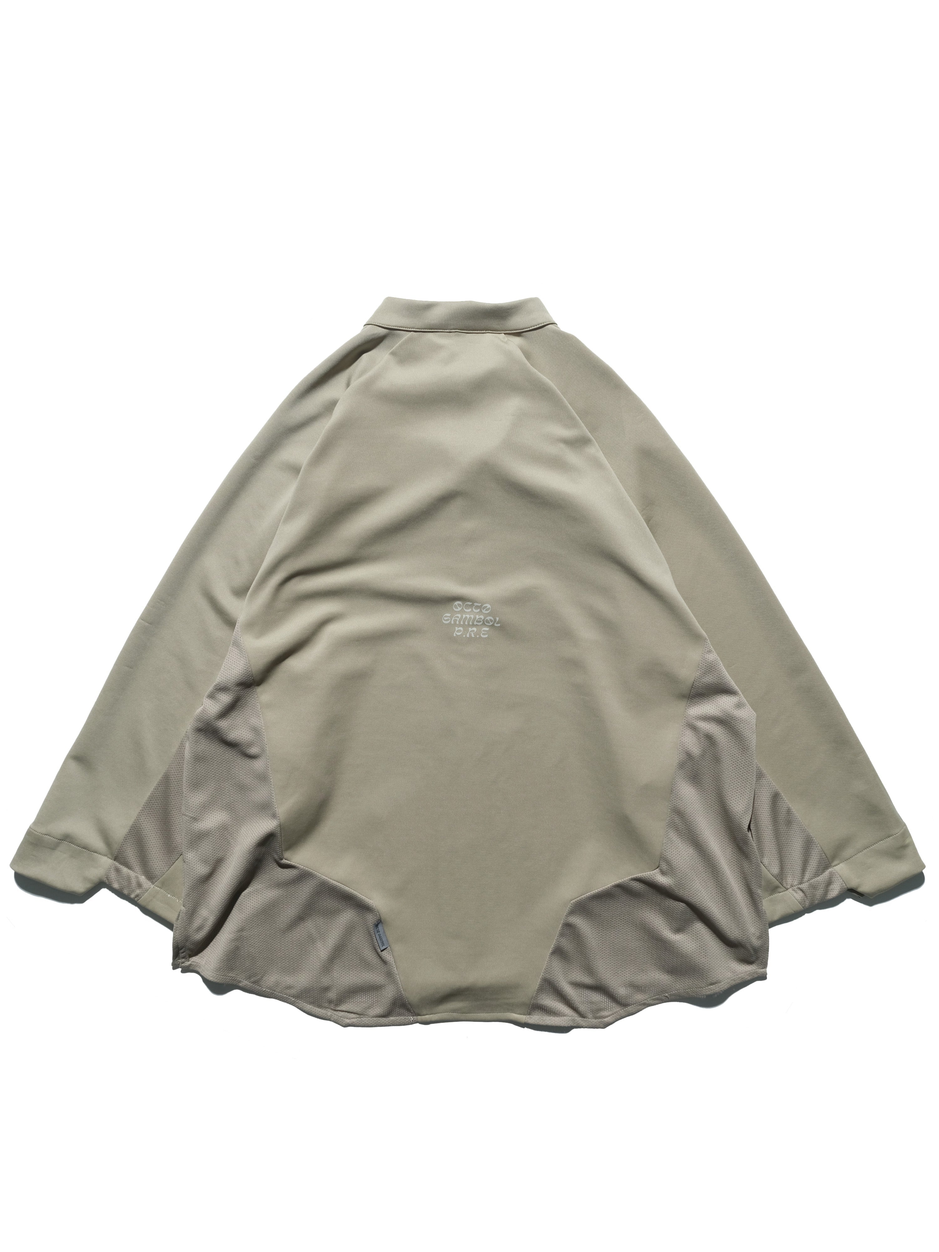 PRE - SEASON —S24 PS-01T-1   Sukkiri Open Chest T-shirt (Taupe Khaki)