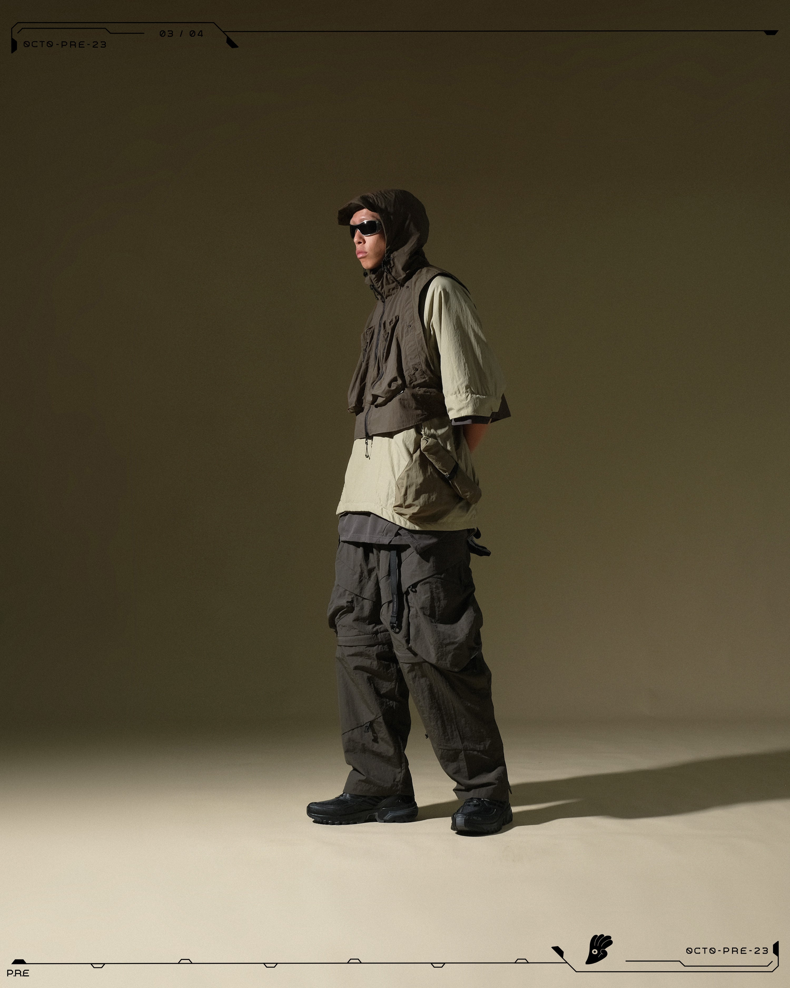 PRE - SEASON  — PJ23-013 Versatile Triple Form Jacket  (Brown)