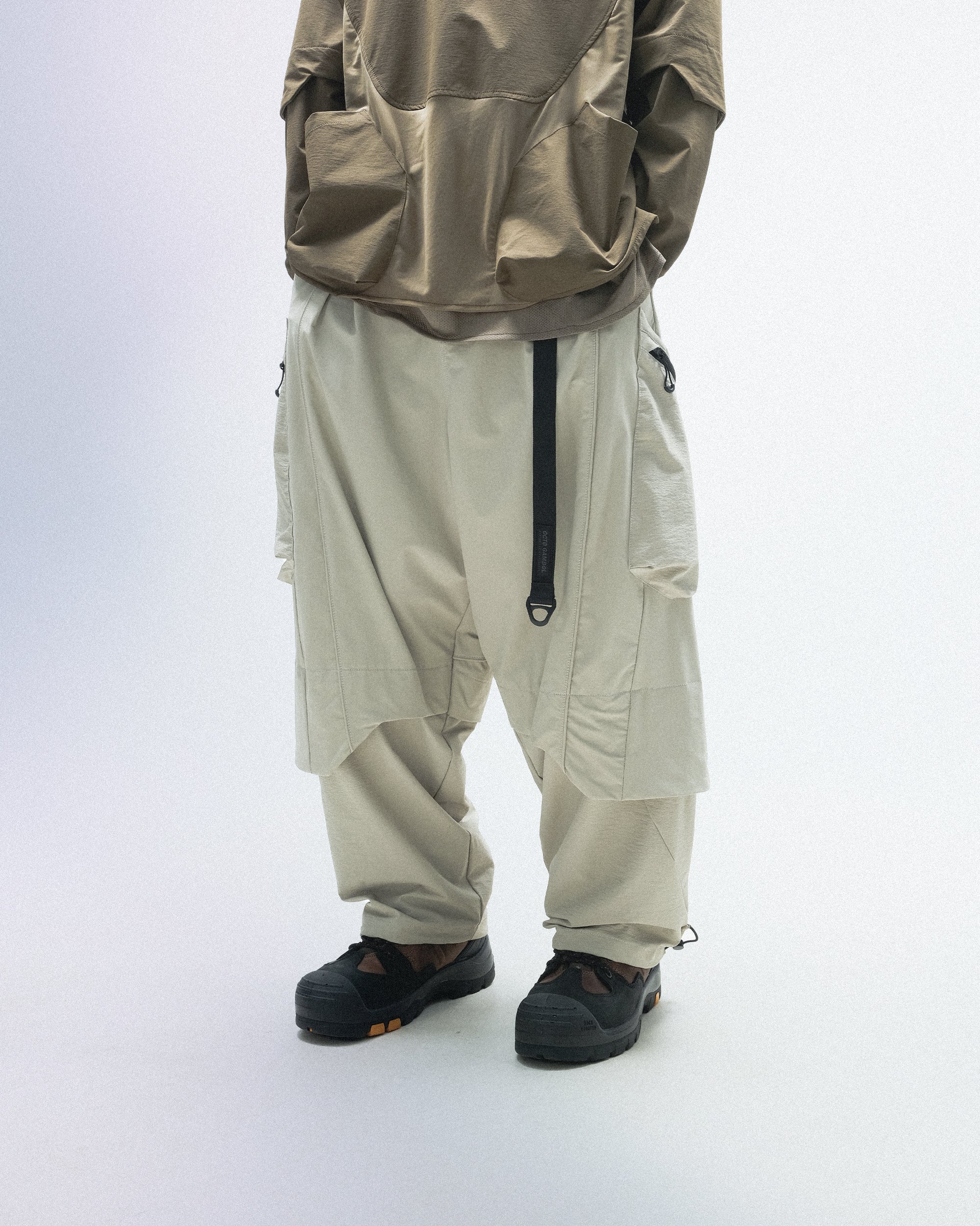 PRE-A24-PS-P1  Linear Vertical Sukkiri Pants(Beige Khaki)