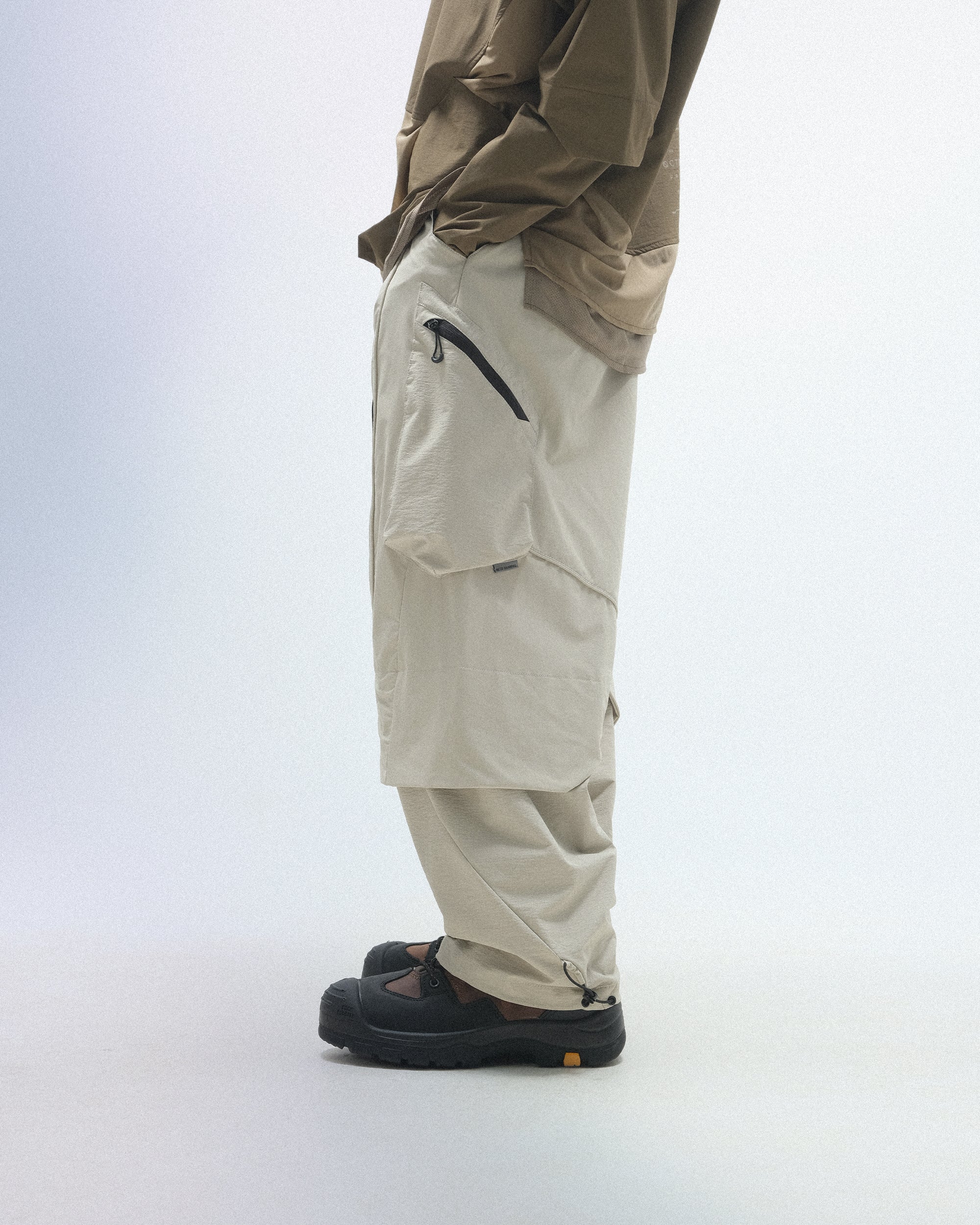 PRE-A24-PS-P1  Linear Vertical Sukkiri Pants(Beige Khaki)