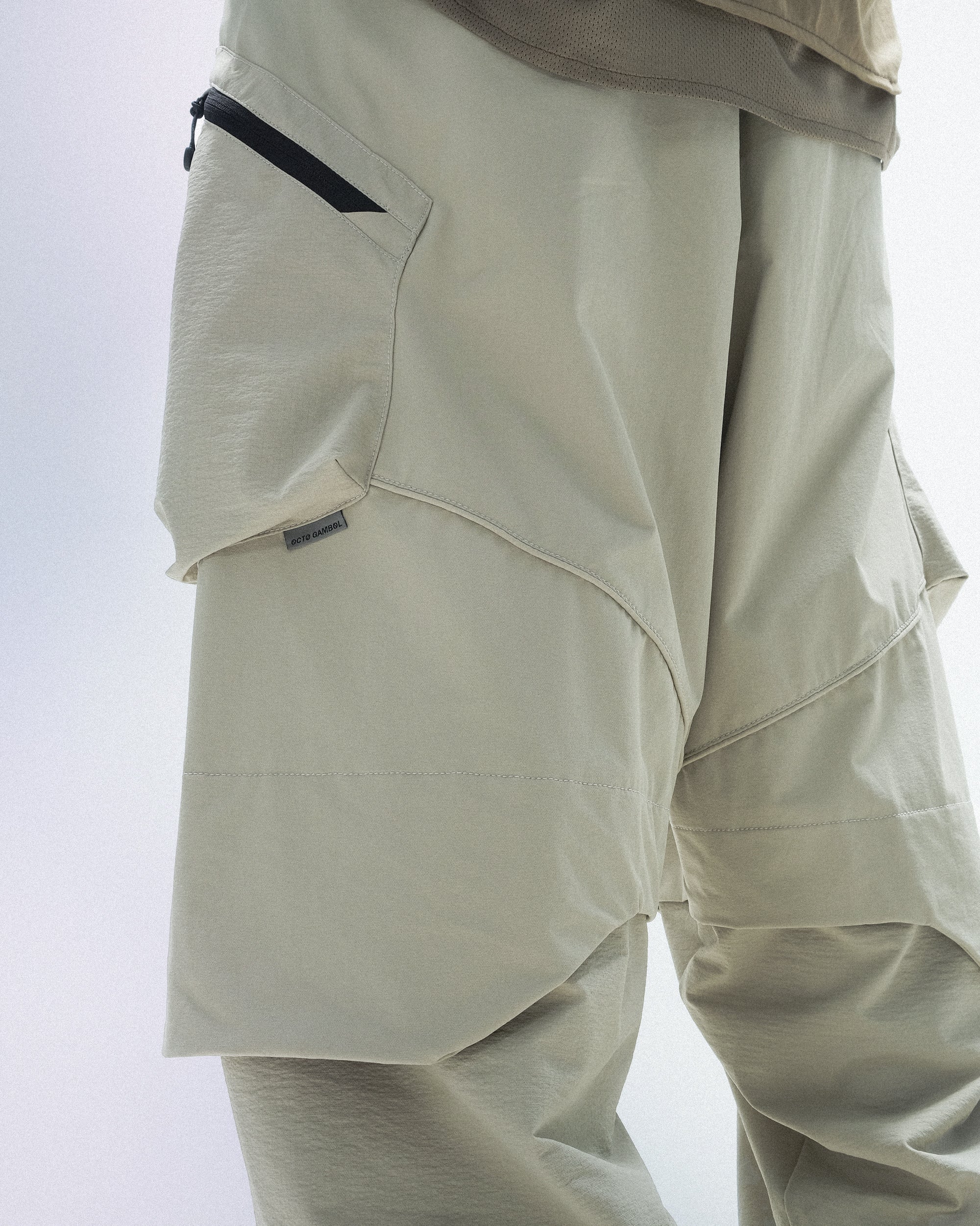 PRE-A24-PS-P1  Linear Vertical Sukkiri Pants(Beige Khaki)