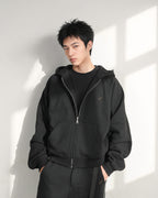 A26-PR-Z / Arc Seam Zip Hoodie (Black)
