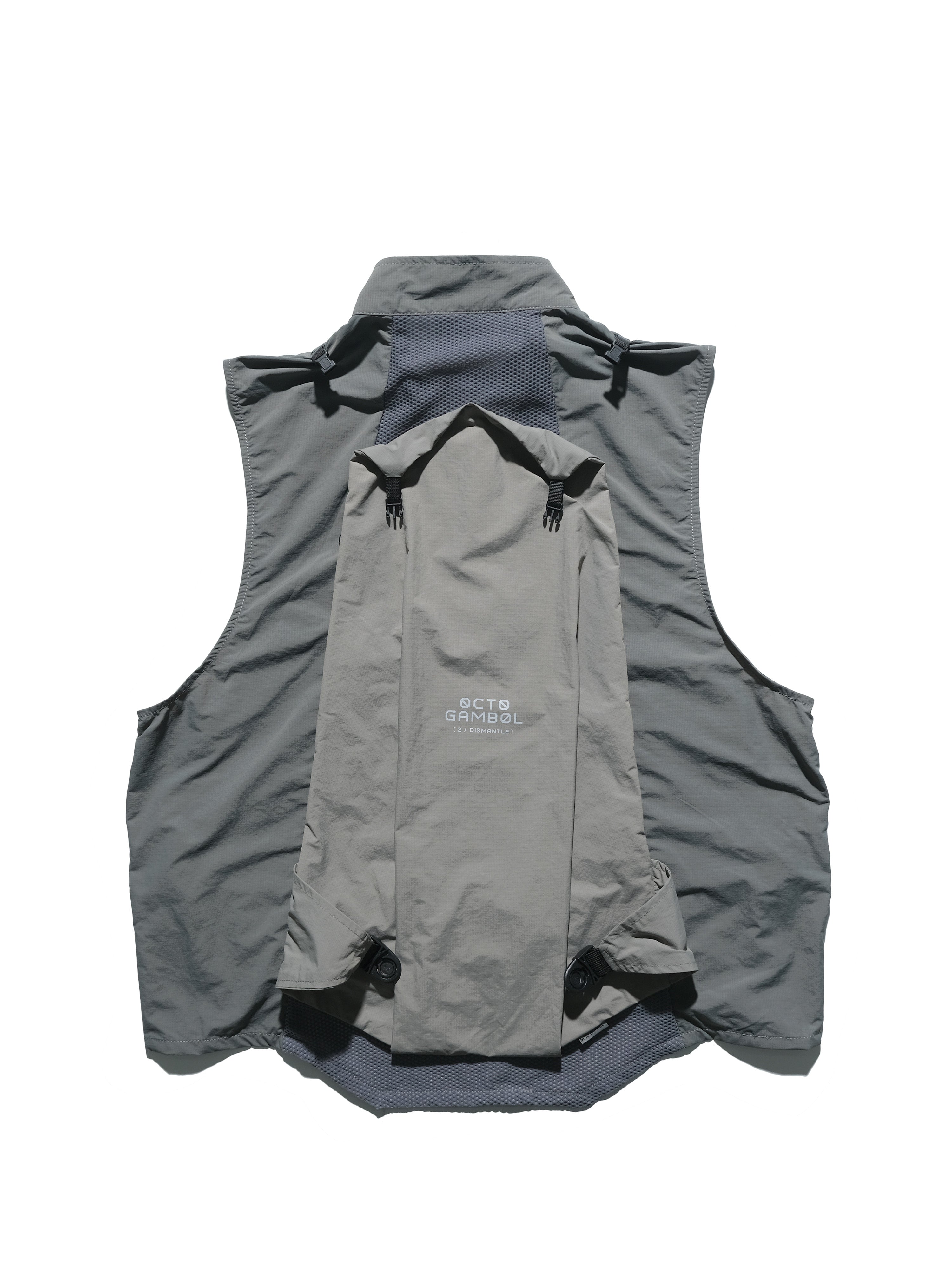 S24  / 05 —  O-01  Trapezoidal Solid Dismantle Vest  (Grey)