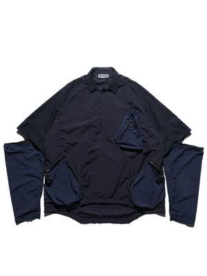 PRE - SEASON  — PT23-012 Detachable Dual Form Shirt (Navy)