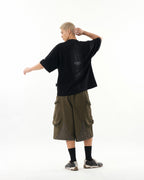 S26-SD2-S / Residual Curve Shorts (B-Olive)