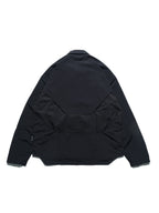 AW23 / 01 — T23-073  Trapezoidal Stereo Visor Shirt (Black)