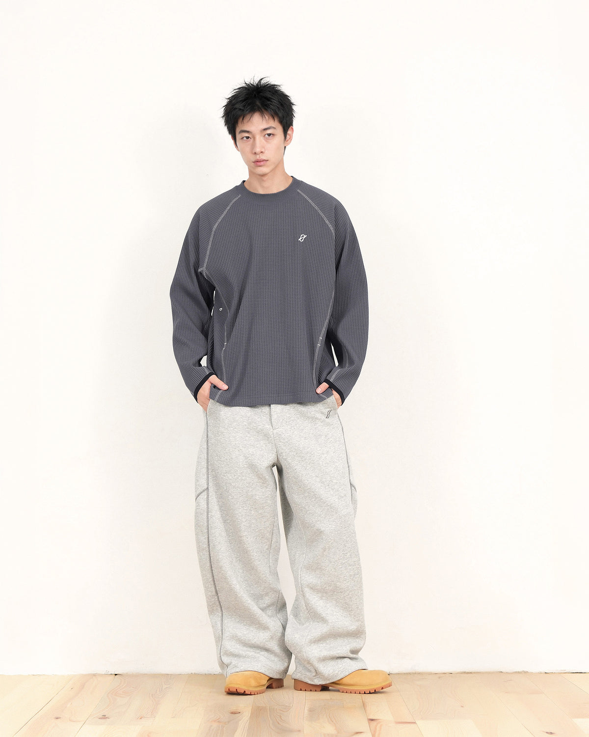 A26-PR-T /Waffle Arc L-Tee (D-Grey)