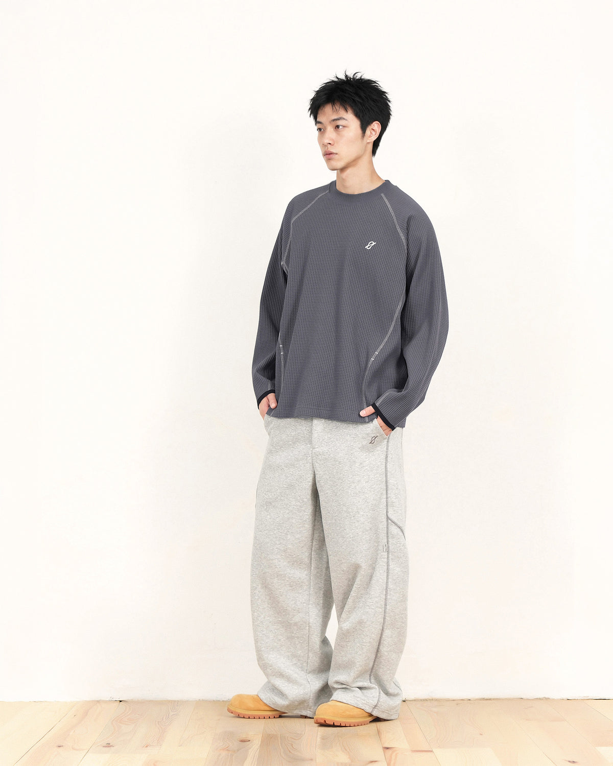 A26-PR-T /Waffle Arc L-Tee (D-Grey)