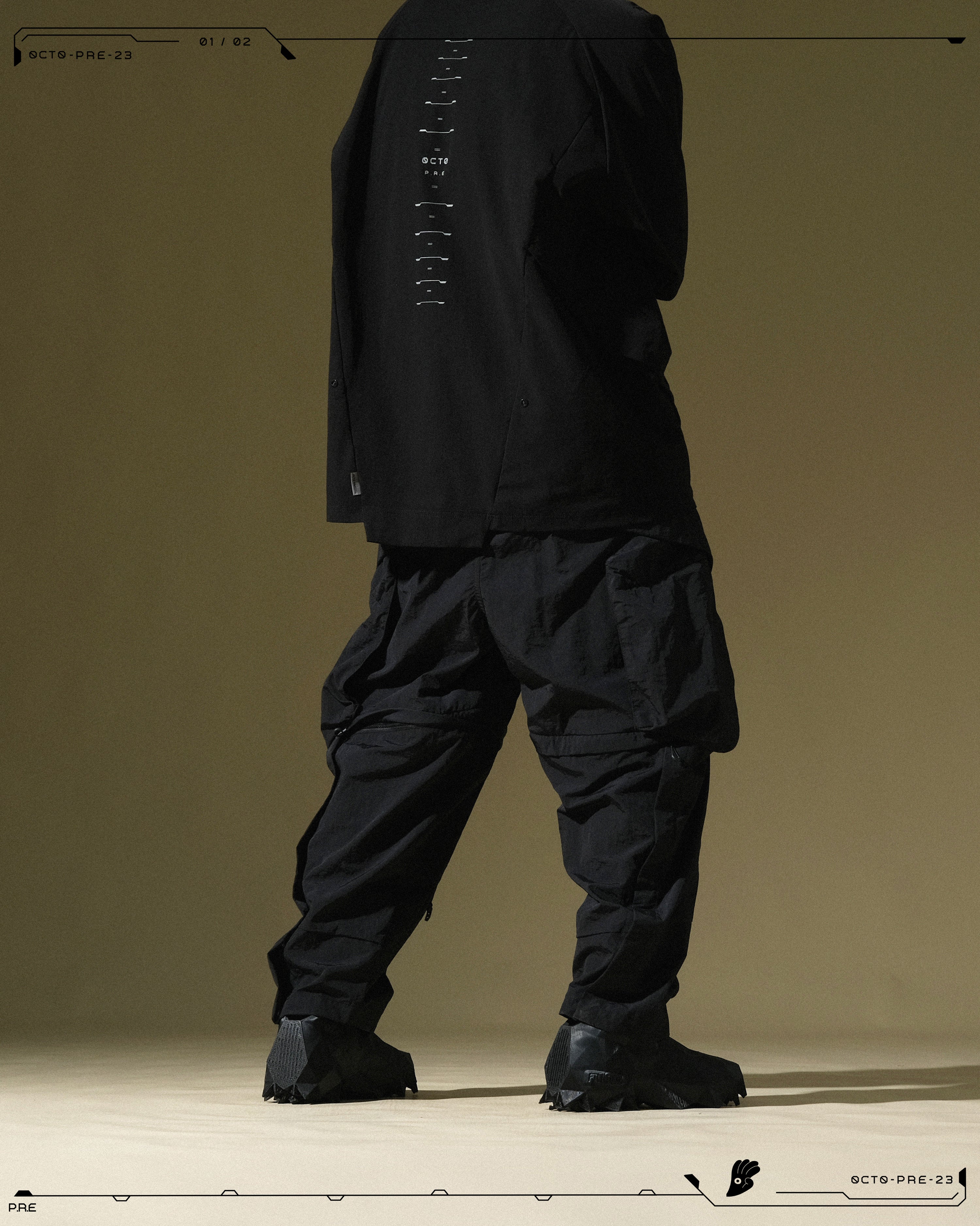 PRE - SEASON  —  PP23-021 Detachable Orb Pants  (Black)