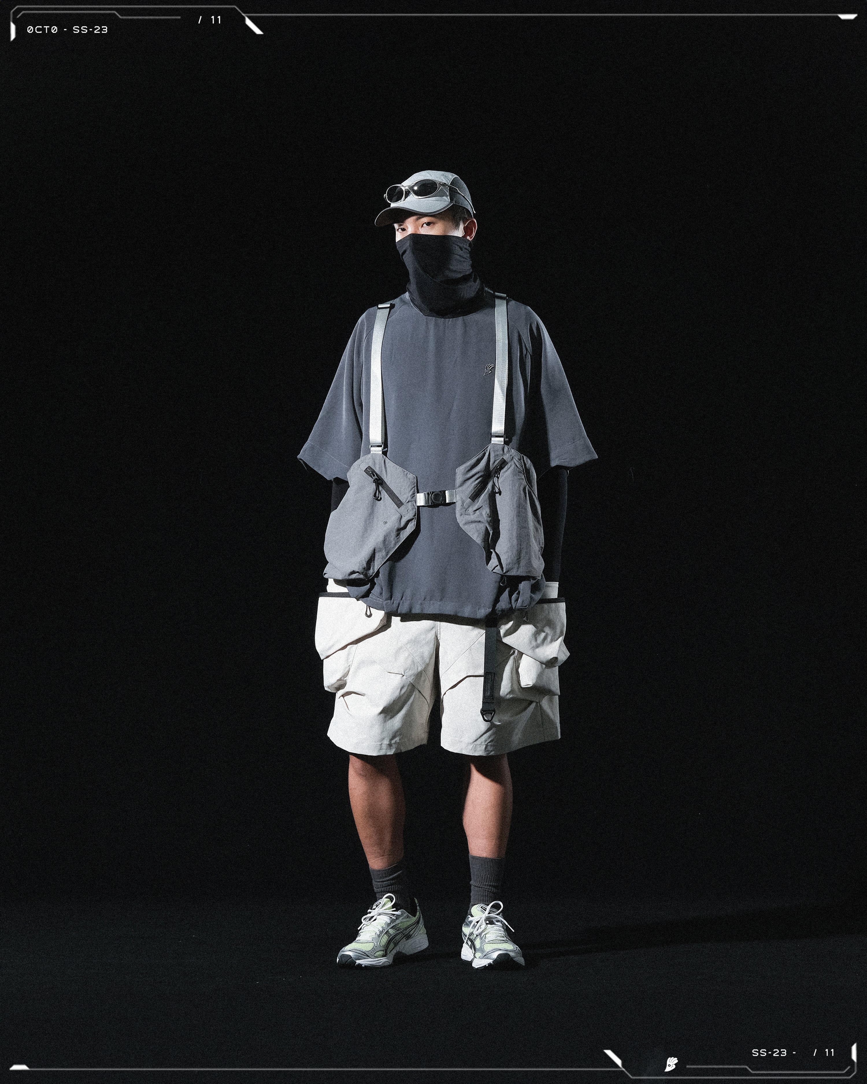 SS23 / 11 —  S23-068 Hollow Pocket Shorts (Ivory White)