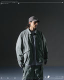 AW23 / 06 —J23-027  Trapezoidal Visor Coach Jacket (Sage Green)